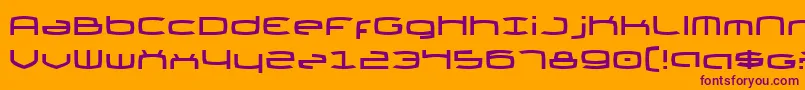 Thunder2 Font – Purple Fonts on Orange Background