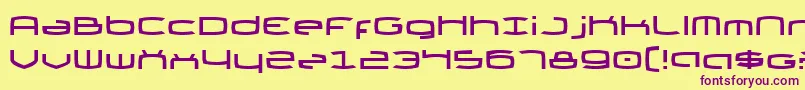 Thunder2 Font – Purple Fonts on Yellow Background