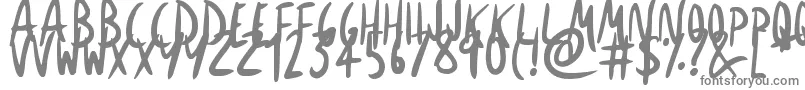 フォントExpressiveInks – 白い背景に灰色の文字