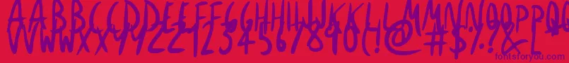 ExpressiveInks Font – Purple Fonts on Red Background