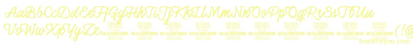 HoneymoonupboldPersonal Font – Yellow Fonts