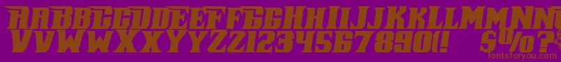 PirateKegItalic Font – Brown Fonts on Purple Background