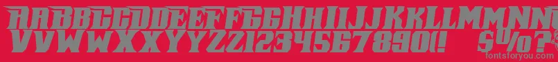 PirateKegItalic Font – Gray Fonts on Red Background