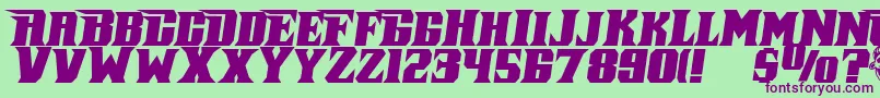 PirateKegItalic Font – Purple Fonts on Green Background