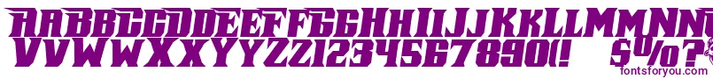 PirateKegItalic Font – Purple Fonts on White Background