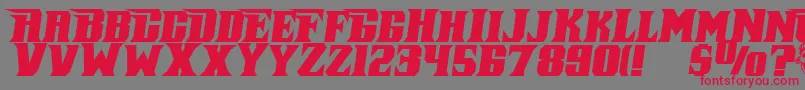 PirateKegItalic Font – Red Fonts on Gray Background