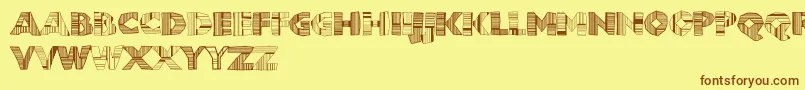 Chunbdc Font – Brown Fonts on Yellow Background