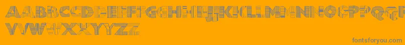 Chunbdc Font – Gray Fonts on Orange Background