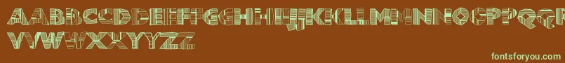 Chunbdc Font – Green Fonts on Brown Background