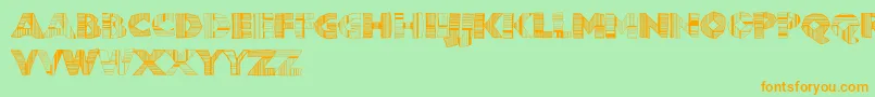 Chunbdc Font – Orange Fonts on Green Background