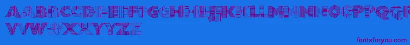 Chunbdc Font – Purple Fonts on Blue Background