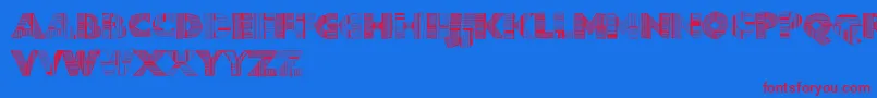 Chunbdc Font – Red Fonts on Blue Background