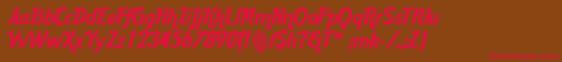 Aardc Font – Red Fonts on Brown Background