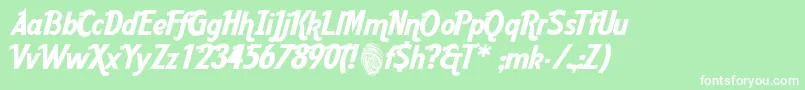 Aardc Font – White Fonts on Green Background
