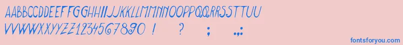 MeetMeInMontauk Font – Blue Fonts on Pink Background