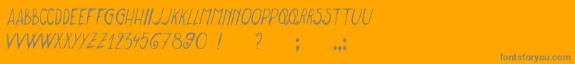 MeetMeInMontauk Font – Gray Fonts on Orange Background