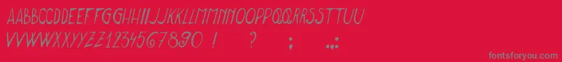 Шрифт MeetMeInMontauk – серые шрифты на красном фоне