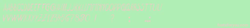 Шрифт MeetMeInMontauk – розовые шрифты на зелёном фоне