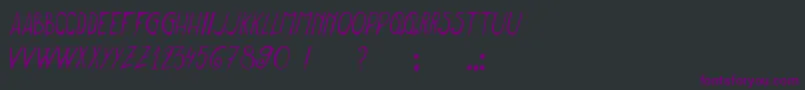 Шрифт MeetMeInMontauk – фиолетовые шрифты на чёрном фоне