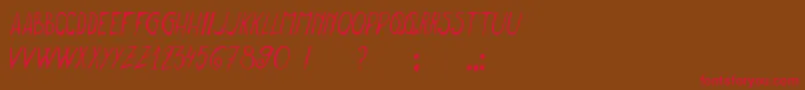 MeetMeInMontauk Font – Red Fonts on Brown Background