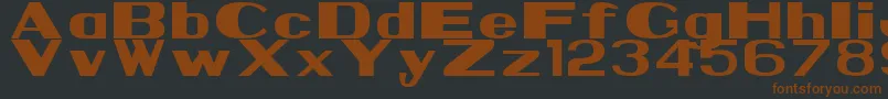 Nps1935 Font – Brown Fonts on Black Background