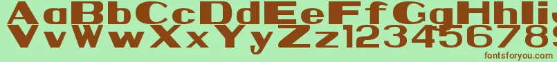 Nps1935 Font – Brown Fonts on Green Background