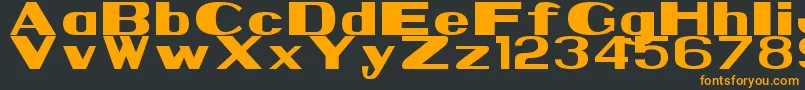 Nps1935 Font – Orange Fonts on Black Background