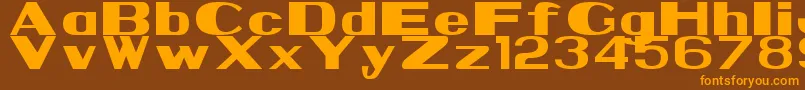 Nps1935 Font – Orange Fonts on Brown Background