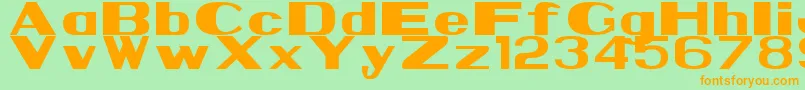 Czcionka Nps1935 – pomarańczowe czcionki na zielonym tle