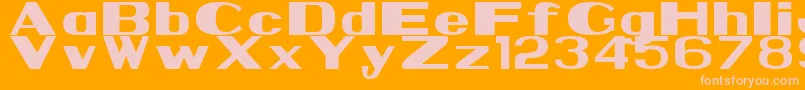 Nps1935 Font – Pink Fonts on Orange Background