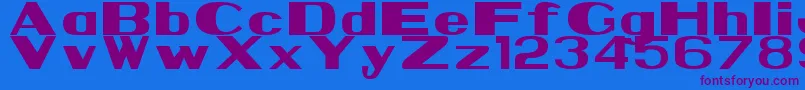 Nps1935 Font – Purple Fonts on Blue Background