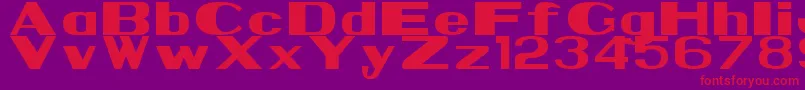 Nps1935 Font – Red Fonts on Purple Background