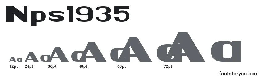 Размеры шрифта Nps1935