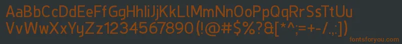 Шрифт DeLuxeNext – коричневые шрифты на чёрном фоне