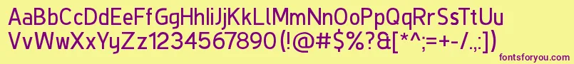 Шрифт DeLuxeNext – фиолетовые шрифты на жёлтом фоне