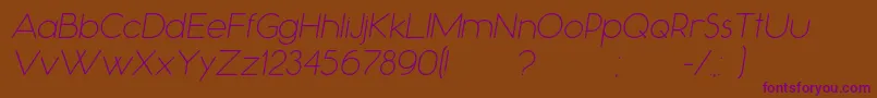 OccupiedItalic Font – Purple Fonts on Brown Background