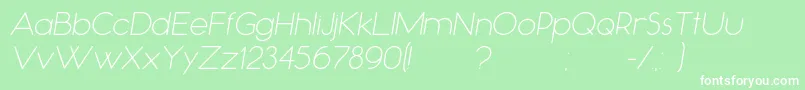 OccupiedItalic Font – White Fonts on Green Background