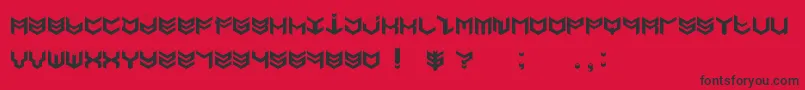 フォントUrbe – 赤い背景に黒い文字