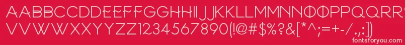 Frinco-Schriftart – Rosa Schriften auf rotem Hintergrund
