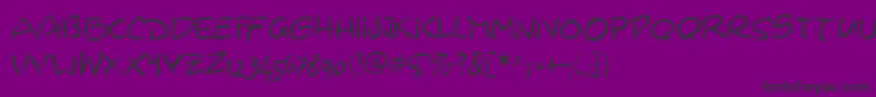 Wacomiqua67 Font – Black Fonts on Purple Background