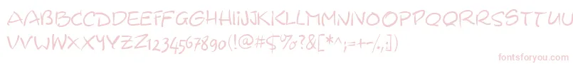 Czcionka Wacomiqua67 – różowe czcionki