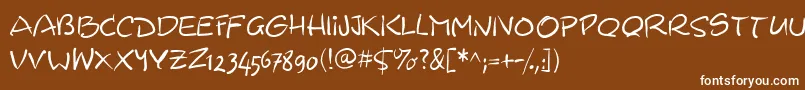 Wacomiqua67 Font – White Fonts on Brown Background