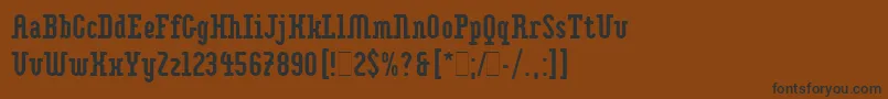 Шрифт ImpaktLetPlain.1.0 – чёрные шрифты на коричневом фоне