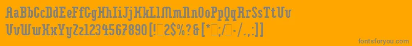 ImpaktLetPlain.1.0 Font – Gray Fonts on Orange Background