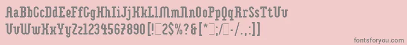 Шрифт ImpaktLetPlain.1.0 – серые шрифты на розовом фоне
