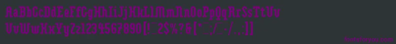 Шрифт ImpaktLetPlain.1.0 – фиолетовые шрифты на чёрном фоне