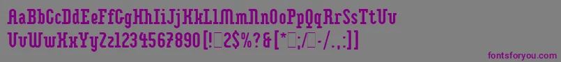 ImpaktLetPlain.1.0 Font – Purple Fonts on Gray Background