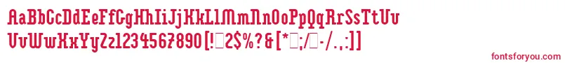 ImpaktLetPlain.1.0 Font – Red Fonts on White Background