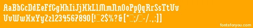 ImpaktLetPlain.1.0 Font – White Fonts on Orange Background