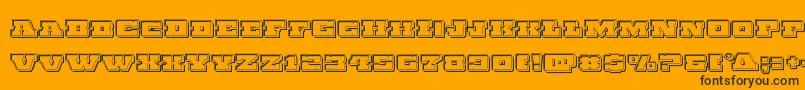 Шрифт Chicagoexpressengrave – чёрные шрифты на оранжевом фоне